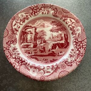 4 Spode side plates. 7.5”/20cm wide. Pattern “cranberry Italian”. Set of 4.